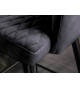 Tabouret de bar confortable en velours anthracite