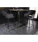Tabouret de bar confortable en velours anthracite