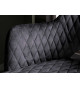 Tabouret de bar confortable en velours anthracite
