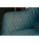Tabouret de bar confortable en velours bleu pétrole