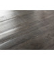 Table haute en bois massif et pied métal gris design