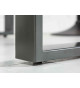 Table haute en bois massif et pied métal gris design