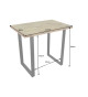 Table haute de bar en bois massif et pied métal