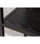 Meuble étagère haute bois frêne foncé et métal