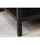 Grande étagère haute en bois frêne foncé et métal noir