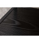Table basse frêne foncé et métal noir mat 120 cm