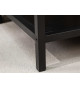 Table basse frêne foncé et métal noir mat 120 cm