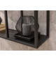 Étagère murale en bois frêne foncé et métal noir