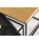 Table basse, une + deux emboîtables chêne et noir