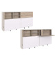 Lit 90x200 escamotable bureau et rangement