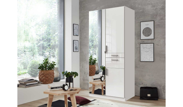 Armoire dressing miroir et rangement