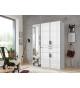 Armoire dressing miroir, rangement et tiroirs