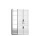Armoire dressing miroir, rangement et tiroirs