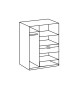 Armoire dressing miroir, rangement et tiroirs