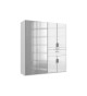 Armoire dressing miroir, rangement et tiroirs