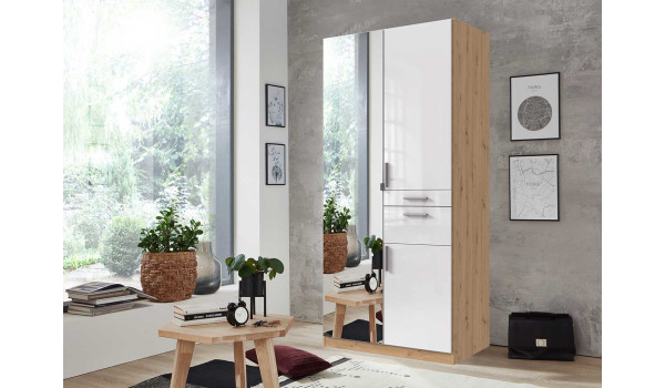Armoire penderie miroir et rangement