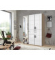 Armoire penderie miroir, rangement et tiroirs