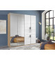 Armoire penderie miroir, rangement et tiroirs