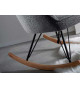 Fauteuil à bascule en tissu gris