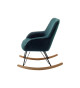 Fauteuil à bascule en tissu vert
