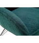 Fauteuil à bascule en tissu vert
