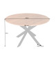 Table ronde en bois d'acacia et pied métal noir 130 cm