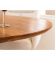 Table ronde en bois d'acacia et pied métal noir 130 cm