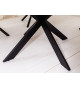 Table ronde en bois d'acacia et pied métal noir 130 cm
