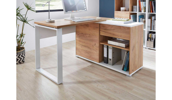 Bureau d'angle avec rangement