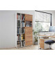 armoire de bureau blanche et bois