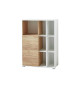 Armoire de classement blanche et bois