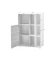 Armoire de classement blanche et bois