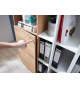 Armoire de classement blanche et bois