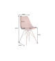 Chaise marron matelassée simili cuir marron / Pieds métal marron