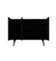 Buffet noir 3 portes 120 cm scandinave pas cher