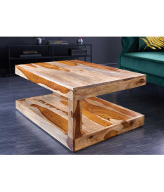 Table basse massive en bois de Sesham