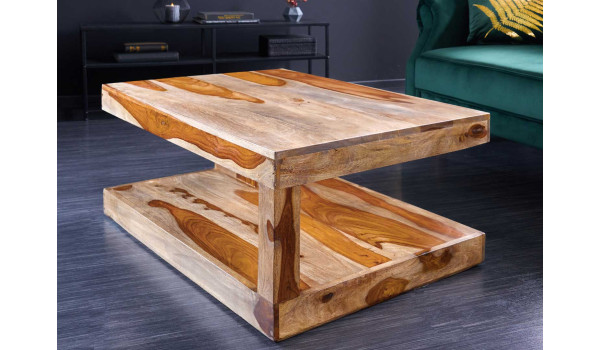 Table basse massive en bois de Sesham