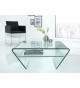 Table basse design en verre trempé