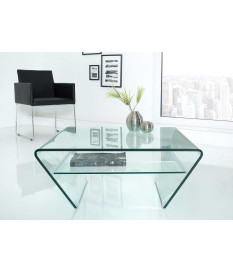 Table basse design en verre trempé