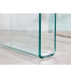 Table d'appoint porte revues en verre trempé