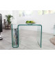 Table d'appoint porte revues en verre trempé