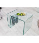 Table d'appoint porte revues en verre trempé