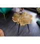 Petite table basse en métal doré décorative