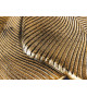 Petite table basse en métal doré décorative