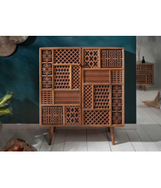 Commode décoratif 2 portes en bois de manguier
