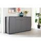 Meuble buffet gris moderne 165 cm