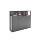Meuble buffet haut gris moderne
