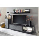 Ensemble TV mural gris anthracite moderne