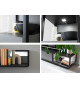 Ensemble TV mural gris anthracite moderne