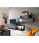 Meuble TV mural gris anthracite moderne